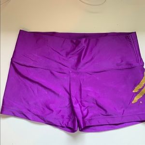Electric purple Savage Swim Spandex shorts